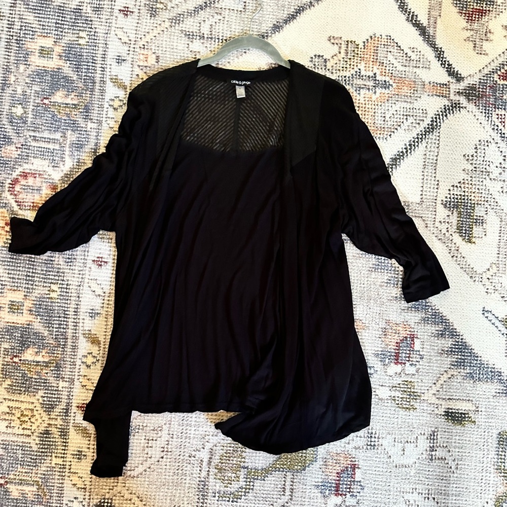 Black cardigan